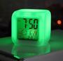 Imagem de Relógio Despertador Digital Lumanaria Cubo Led 7 Cores