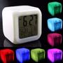 Imagem de Relógio Despertador Digital Lumanaria Cubo Led 7 Cores