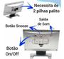 Imagem de Relógio Digital De Mesa Comando De Voz Temperatura Data C/nf