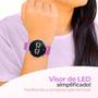Imagem de Relogio digital feminino aço silicone rosa led original + pulseira pandora moda presente namorada