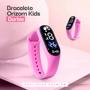 Imagem de relogio digital infantil barbie bracelete rosa prova dagua rosa esportivo adolescente menina ajustavel data original