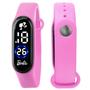 Imagem de relogio digital infantil barbie bracelete rosa prova dagua rosa esportivo adolescente menina ajustavel data original