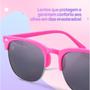 Imagem de relogio digital infantil prova dagua led + oculos sol + case menina silicone qualidade premium esportivo original rosa