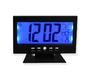 Imagem de Relógio digital LCD de mesa com luz despertador alarme e temperatura controle de voz