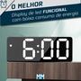 Imagem de Relógio Digital Led De Mesa e Parede Compacto Com Alarme Data Hora E Temperatura