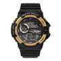 Imagem de Relógio Digital Masculino Esportivo de Pulso com Pulseira de Silicone à Prova D Água Surf Shock Militar Tático Preto e Dourado Mormaii