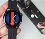 Imagem de Relogio Digital Smatwatch Hw28 Esportivo tecnologia NFC mais fone de ouvido i12 Cor: Preto