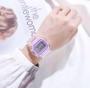 Imagem de Relógio Digital Transparente lilás com LUZ LED Calendário Cronometro