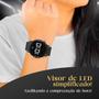 Imagem de Relogio Feminino Aço Digital + Oculos Sol Silicone Moda Led