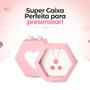 Imagem de relogio feminino aço dourado + colar brincos + oculos sol presente caixa premium casual social rosa qualidade premium