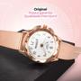Imagem de Relogio feminino aço inox rose + relogio feminino prova dagua dourado kit resistente original silicone social combo