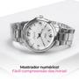 Imagem de relogio feminino aço prata inox casual caixa qualidade premium presente original