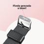 Imagem de Relogio Feminino Aço Preta Led Strass social redondo presente casual ajustavel