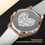 Imagem de relogio feminino aço rose + colar + pulseira + caixa social moda qualidade premium inoxidavel strass edição limitada