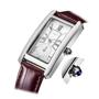 Imagem de Relógio Feminino Carlien Women Quartz Lady Retangular de Couro - Marrom