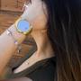 Imagem de Relógio Feminino Champion Digital Espelhado Dourado CH40124B Kit Colar e Brincos