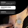 Imagem de Relógio Feminino Champion Digital Espelhado Dourado CH40124B Kit Colar e Brincos