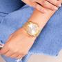 Imagem de Relógio Feminino Champion Dourado Prova D Agua CN27652W Original Colar e Brincos