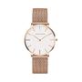 Imagem de Relógio Feminino de Quartzo Dourado Rosa Hannah Martin - 36mm - Minimalista e à Prova D'Água