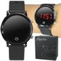 Imagem de relogio feminino digital aço inox caixa qualidade premium casual original preto presente redondo led