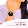 Imagem de Relogio feminino digital aço inox dourado led redondo presente Casual moda original ajustavel