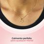 Imagem de Relogio feminino digital banhado aço inox + colar coração casual original social qualidade premium
