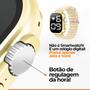 Imagem de Relógio feminino digital ultra silicone led aço inox + caixa garantia presente original dourado bege qualidade premium
