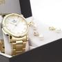 Imagem de Relogio Feminino Dourado Champion CN25181W com kit