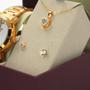 Imagem de Relógio Feminino Dourado Champion Pequeno Colar e Brincos Semijoia Exclusiva
