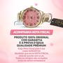 Imagem de relógio Feminino Dourado com Fundo Rosa Aço DHP A Prova de Agua - RDH7