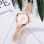 Imagem de Relógio Feminino Dourado Rosé Luxo De Pulso Quartz Analógico