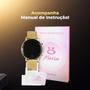 Imagem de Relógio feminino dourado silicone digital led casual