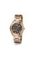 Imagem de Relógio feminino GUESS de 40 mm em tom de ouro rosa com mostrador de chocolate