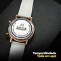 Imagem de relogio feminino led digital rosa silicone aço + pulseira casual original social qualidade premium rosa presente moda