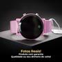 Imagem de relogio feminino led digital rosa silicone aço + pulseira casual original social qualidade premium rosa presente moda