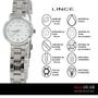 Imagem de Relogio Feminino Lince Analogico Aço Inoxidavel Prata Original Social Com Colar e Brinco Resistente a Agua 1 Ano de Garantia RLLRMH179L25K01