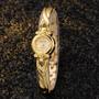 Imagem de Relógio Feminino Luxuoso De Ouro Vintage Quartzo Elegante Padrão Pulseira Casual Moda Relógio De