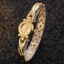 Imagem de Relógio Feminino Luxuoso De Ouro Vintage Quartzo Elegante Padrão Pulseira Casual Moda Relógio De