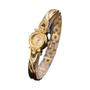 Imagem de Relógio Feminino Luxuoso De Ouro Vintage Quartzo Elegante Padrão Pulseira Casual Moda Relógio De