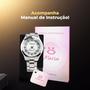 Imagem de Relógio feminino premium prata Maria aço inoxidavel  - Orizom