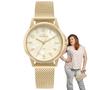 Imagem de Relógio Feminino Technos Boutique Redondo Analógico Prova Dágua 50 Metros Aço Inóx Pulseira Casual Dourado 2035MXG/1X