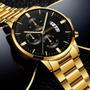 Imagem de Relógio Geneva Romano Masculino Estiloso Dourado