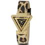 Imagem de Relógio GUESS Ladies, 34 mm, pulseira com estampa animal, capa dourada