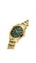 Imagem de Relógio GUESS para homens, pulseira dourada, caixa de 44 mm, mostrador verde