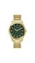 Imagem de Relógio GUESS para homens, pulseira dourada, caixa de 44 mm, mostrador verde