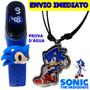 Imagem de Relógio Infantil Digital Sonic Prova d'água Azul + Colar ajustável Sonic