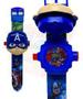 Imagem de Relógio Infantil Esportivo Digital com Tampa Projetor do Capitão América