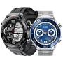 Imagem de Relogio Inteligente Masculino Smart Watch Redondo C/2 Pulseira Extra Android iOS Hw5 Max Original