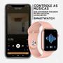 Imagem de Relógio Inteligente Smartwatch Rosa 2 Pulseiras compatível IOS, android e xiaomi