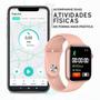 Imagem de Relógio Inteligente Smartwatch Rosa 2 Pulseiras compatível IOS, android e xiaomi